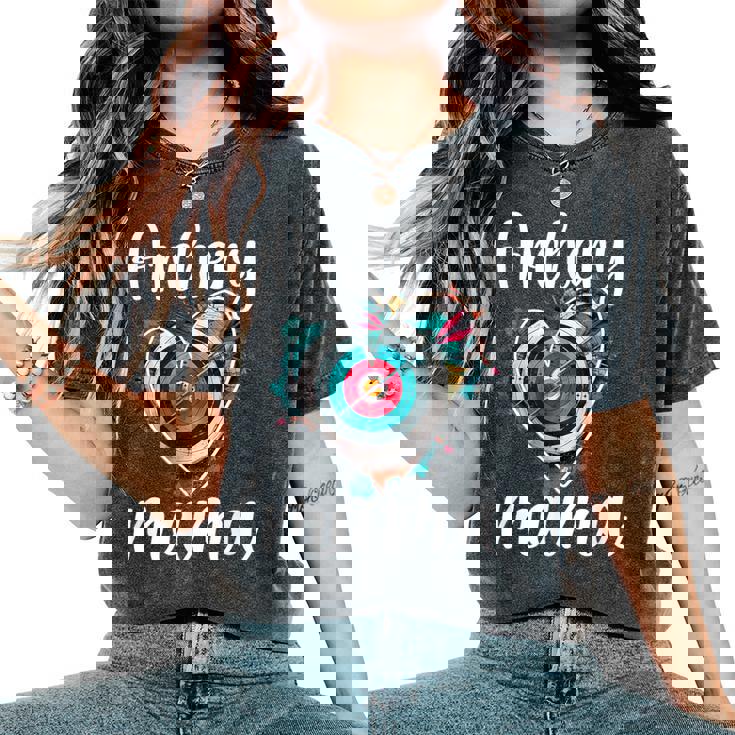 Archery Mama Heart Archery Mom Of An Archer Mother Women's Oversized Comfort T-Shirt