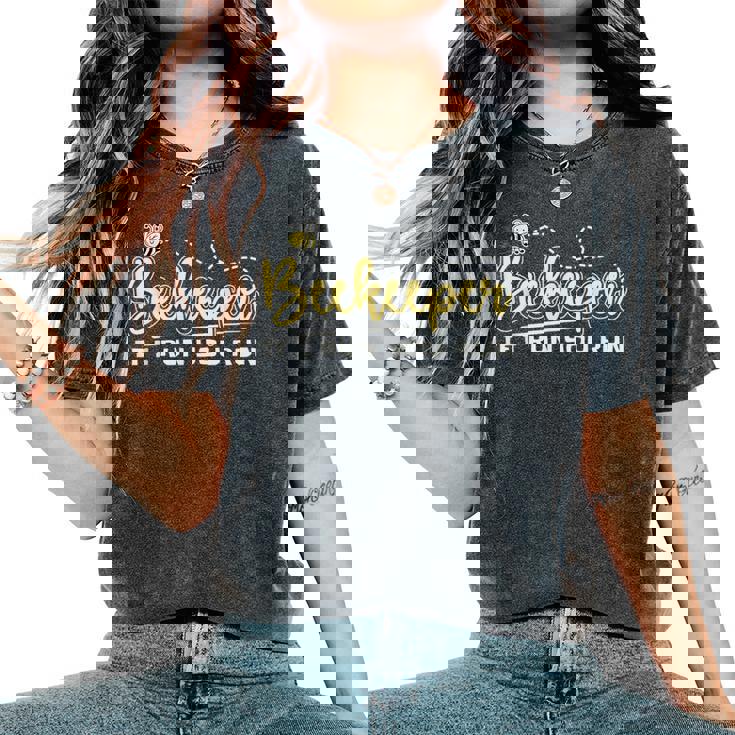 Beekeeper If I Run You Run Cute Honey Bee And Kids Women's Oversized Comfort Colors T-Shirt