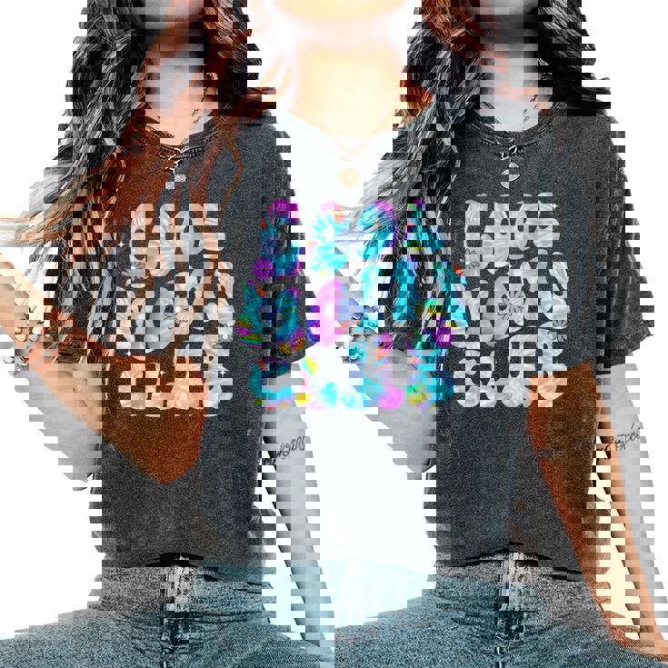 Cool Moms Club Tie Dye Mom Life Mama Happy Mother's Day Women's Oversized Comfort T-Shirt