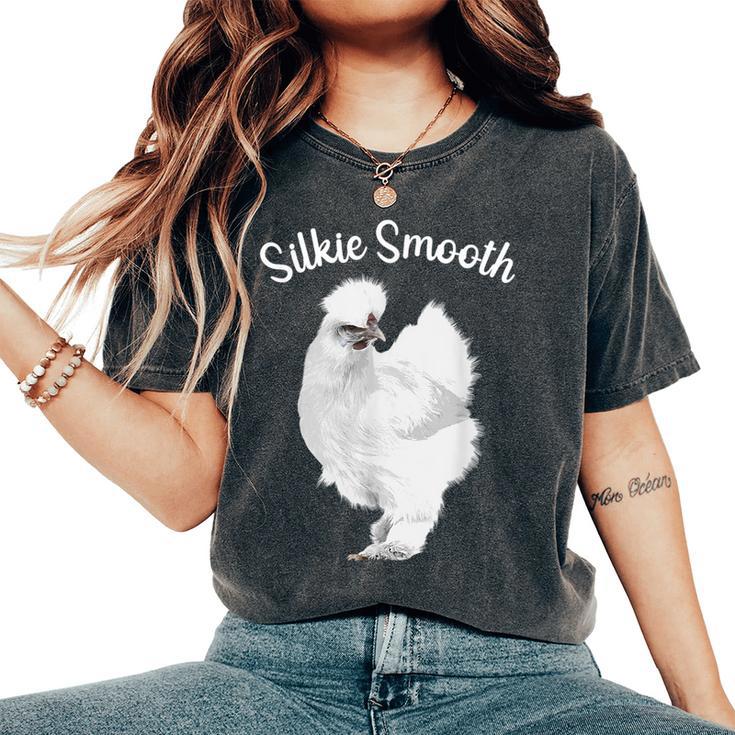 Cute Silkie Chicken For Men Women Kids Silkie Chicken Women's Oversized Comfort Colors T-Shirt