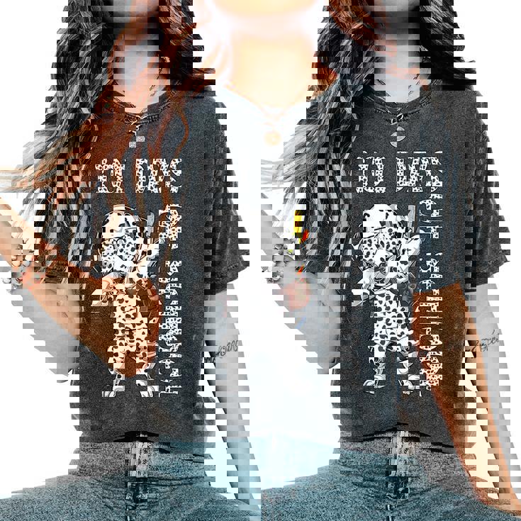 Dabbing 100 Days School Dalmatian Student Or Teacher Boy Kid Women's Oversized Comfort T-Shirt