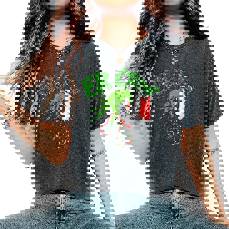 Er Christmas Nurse Crew Nursing Christmas Pattern Women's Oversized Comfort T-Shirt