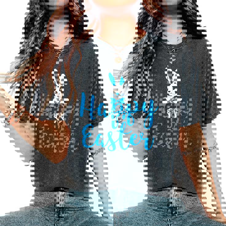 Felices Pascuas Es Niños Conejito De Pascua Camiseta extragrande cómoda para mujer