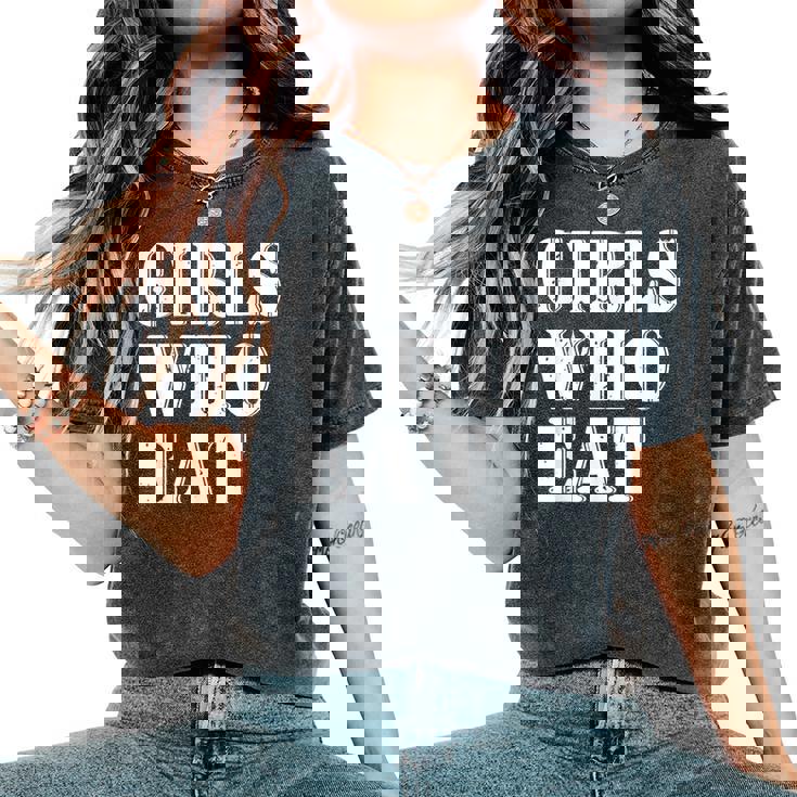 Filles Qui Mangent Gymmer Fitness T-shirt oversize confortable pour femme