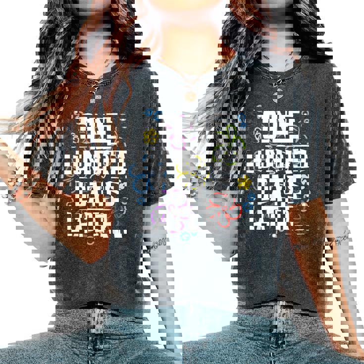 100 Days Of School Matching Studen And Teacher Women's Oversized Comfort T-Shirt