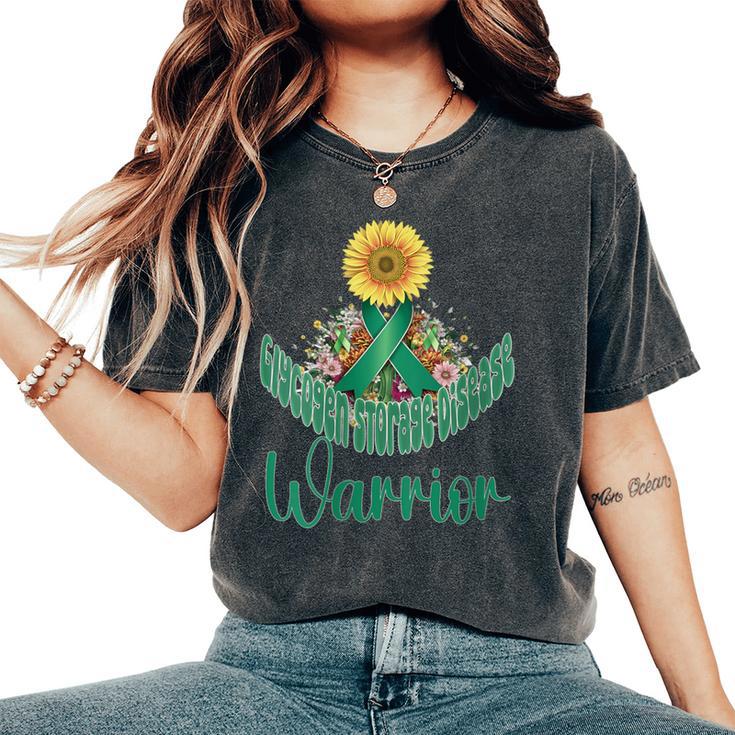 Glucógeno Enfermedad De Almacenamiento Conciencia Girasol Cuello Camiseta extragrande cómoda para mujer