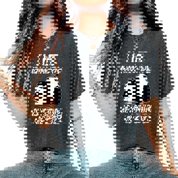 I Hate Morning People And Mornings And Peopleintage Panda Camiseta extragrande cómoda para mujer