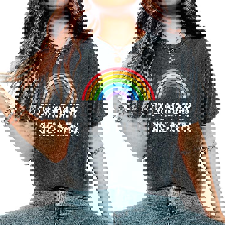 I'm Mama She's Mommy Lesbian Mom Gay Pride Lgbt Mother Women's Oversized Comfort T-Shirt