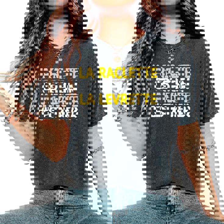 La Raclette C'est Bien Drôle Style Deie Homme Cadeau T-shirt oversize confortable pour femme