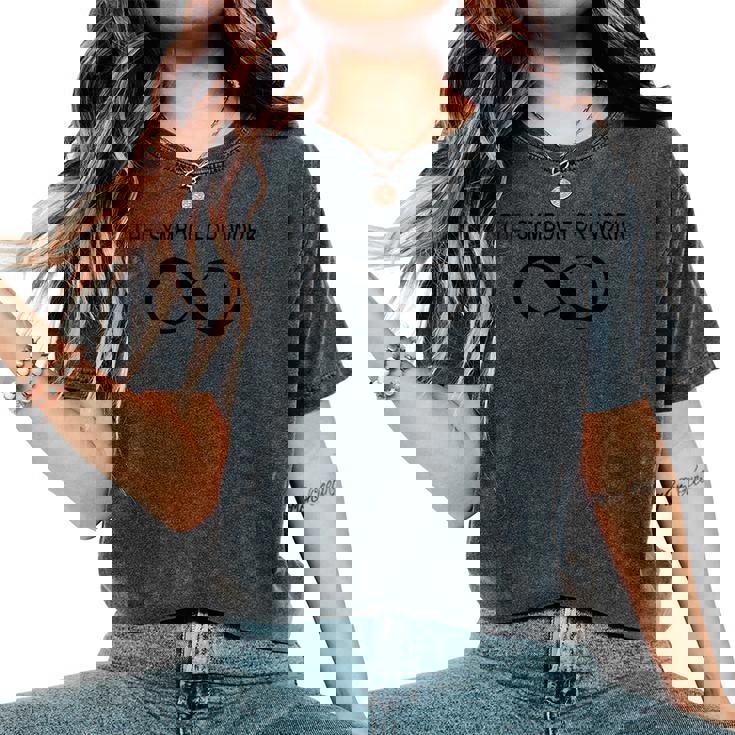 Le Symbole Du Travail Pour Toujours Pour L'infini T-shirt oversize confortable pour femme