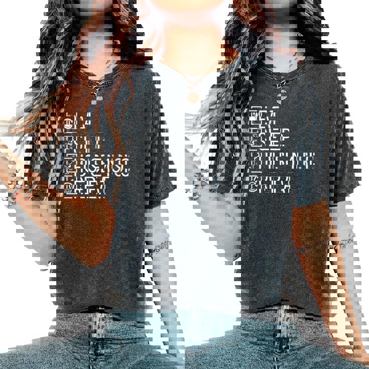 Mangez La Musique De Dortoir Edm Dj House Music T-shirt oversize confortable pour femme