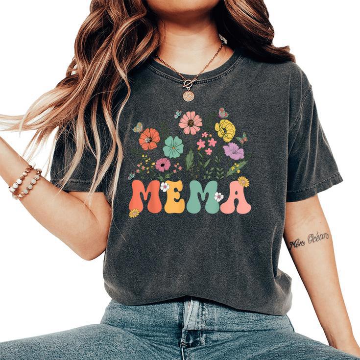 Mema For Grandma Wildflower Floral Women Women's Oversized Comfort T-Shirt