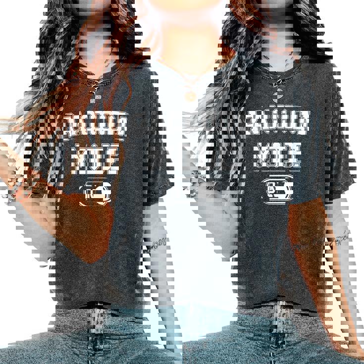 Raccoon Mode Women's Oversized T-Shirt - Fun Animal Lover Style