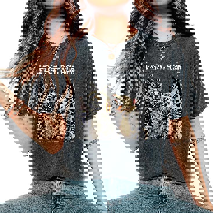 Raccoon & Opossum Beer Tee - Oversized Comfort for Women