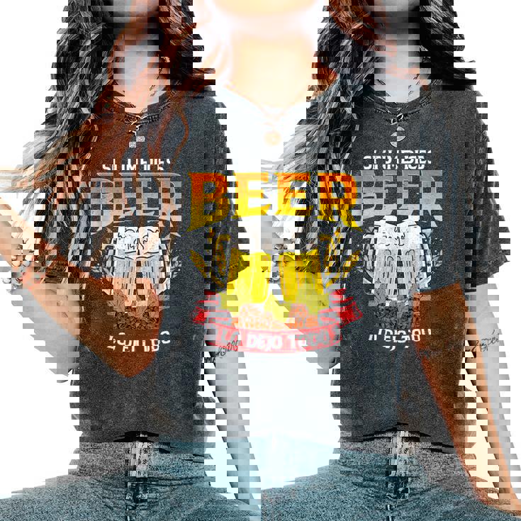 Regalo Original Friki S Cerveza Beer Lo Dejo Todo Sin Mangas Camiseta extragrande cómoda para mujer
