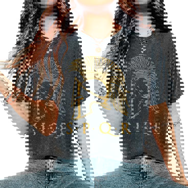 Roma Spqr Historia Romana Camiseta extragrande cómoda para mujer