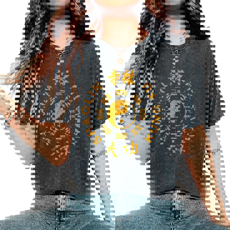Shaolin Kung Fu Artes Marciales Chinas Tradicionales Cuello Camiseta extragrande cómoda para mujer
