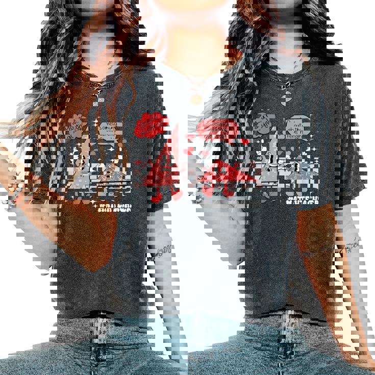 Something About This Feels Right Math Teacher Valentine Day Women's Oversized Comfort T-Shirt