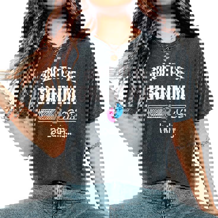 Soon To Be Grandma 2025 Loading Promoted To Grandma Apparel Women's Oversized Comfort T-Shirt