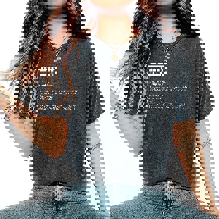 Titi Definition Spanish Auntie Aunty Para Camiseta extragrande cómoda para mujer