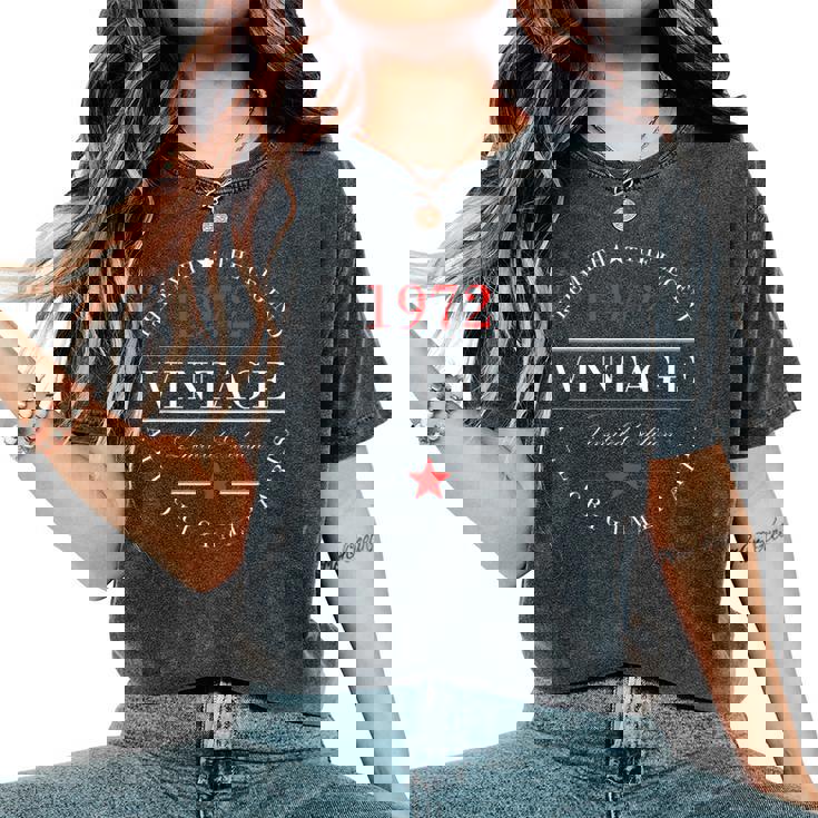 Vintage 1972 Original 53 Cumpleaños 53 Años Hombre Camiseta extragrande cómoda para mujer