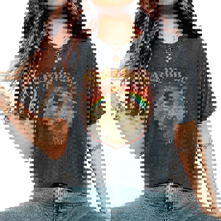 Vintage Rainbow Rising 70S Music Demon Hard Rock Women's Oversized Comfort T-Shirt