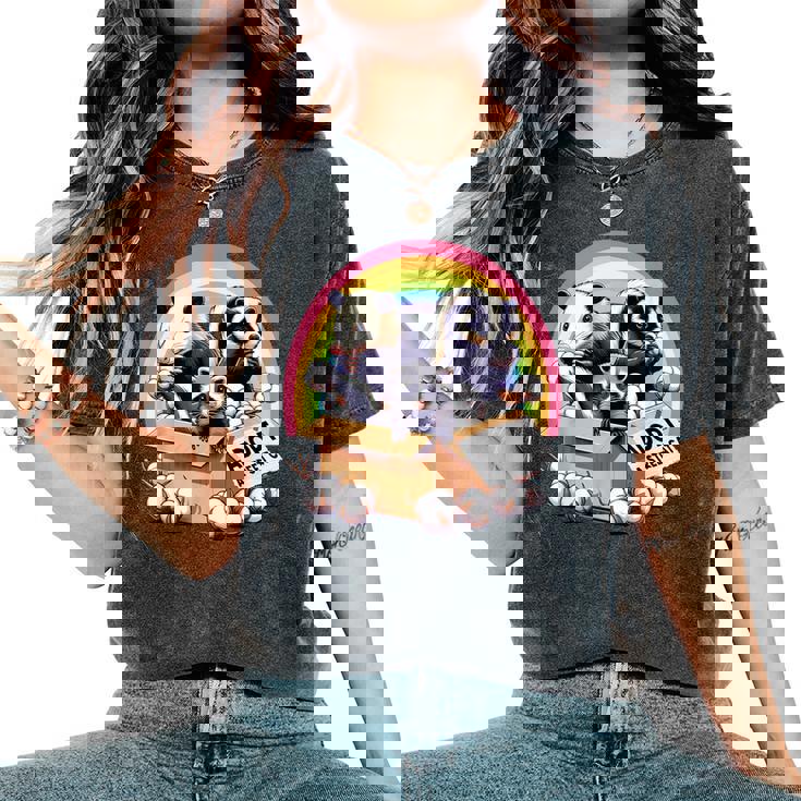 Vintage Street Cat & Wildlife Print | Women's Oversized Tee