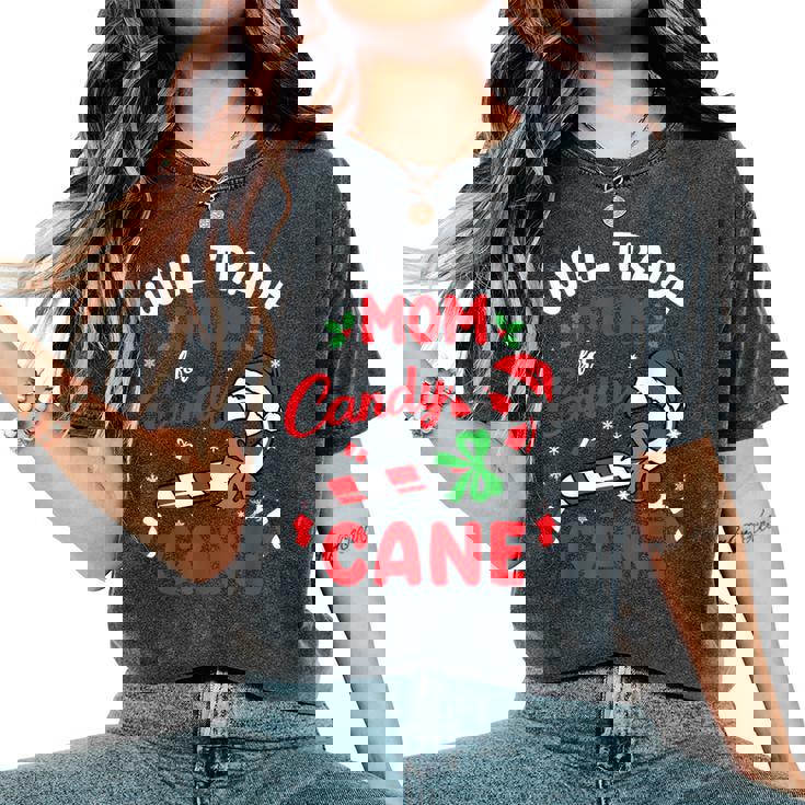 Will Trade Mom For Candy Cane Boys Girls Kids Christmas Women's Oversized Comfort Colors T-Shirt