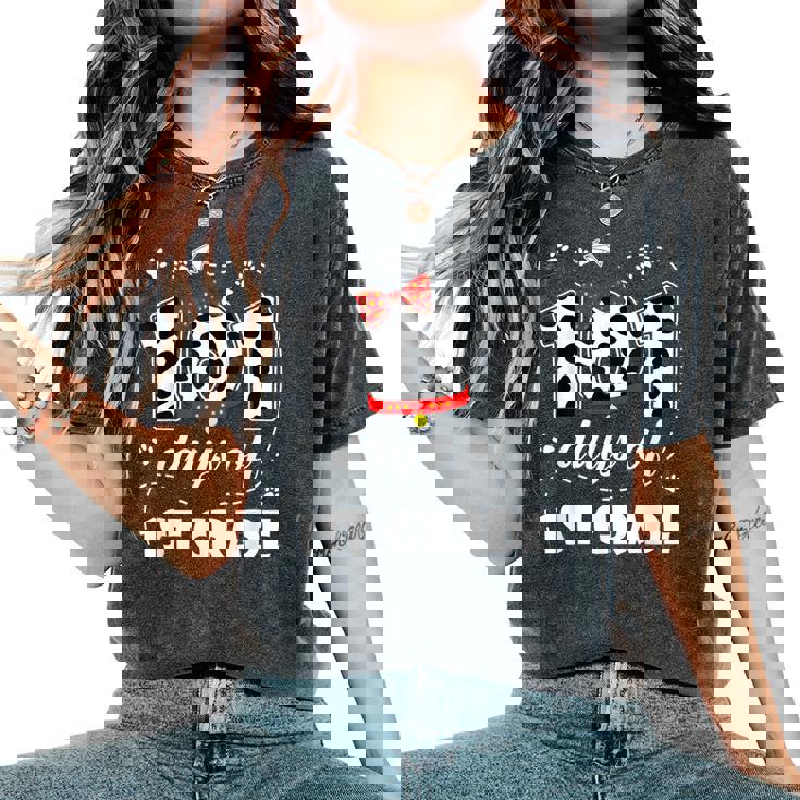 101 Days 1St Grade Dog 100 Days School 100Th Day Students Women's Oversized Comfort T-Shirt 101 Days 1St Grade Dog 100 Days School 100Th Day Students Women's Oversized Comfort T-Shirt