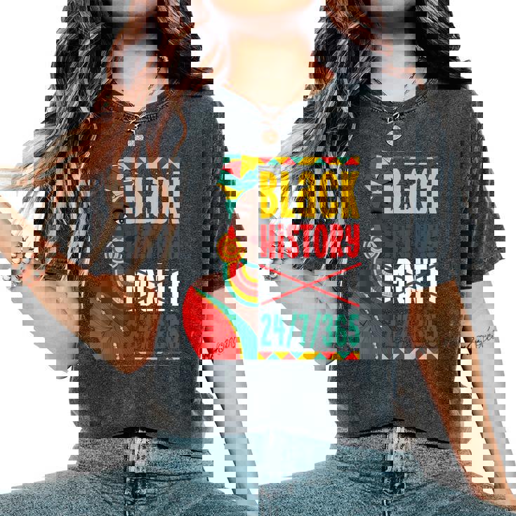 Black History For Black Queen Afro Queen Women's Oversized Comfort T-Shirt