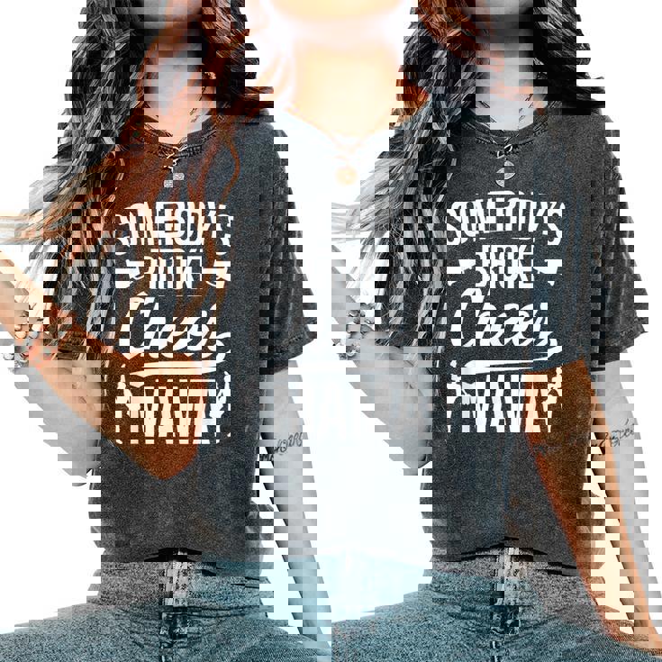 Broke Cheer Mama Cheer Mom Of A Cheerleader Mother Women's Oversized Comfort T-Shirt Broke Cheer Mama Cheer Mom Of A Cheerleader Mother Women's Oversized Comfort T-Shirt