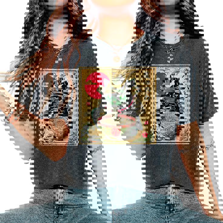 Cat Ramen Japanese Samurai Kawaii Cat Anime Girls Boys Women's Oversized Comfort T-Shirt Cat Ramen Japanese Samurai Kawaii Cat Anime Girls Boys Women's Oversized Comfort T-Shirt