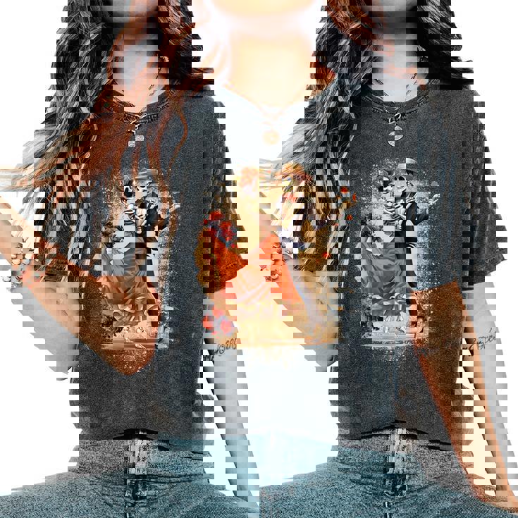 Crâne En Sucre Pour Et Homme Dia De Muertos Catrina Jour Des Morts T-shirt oversize confortable pour femme