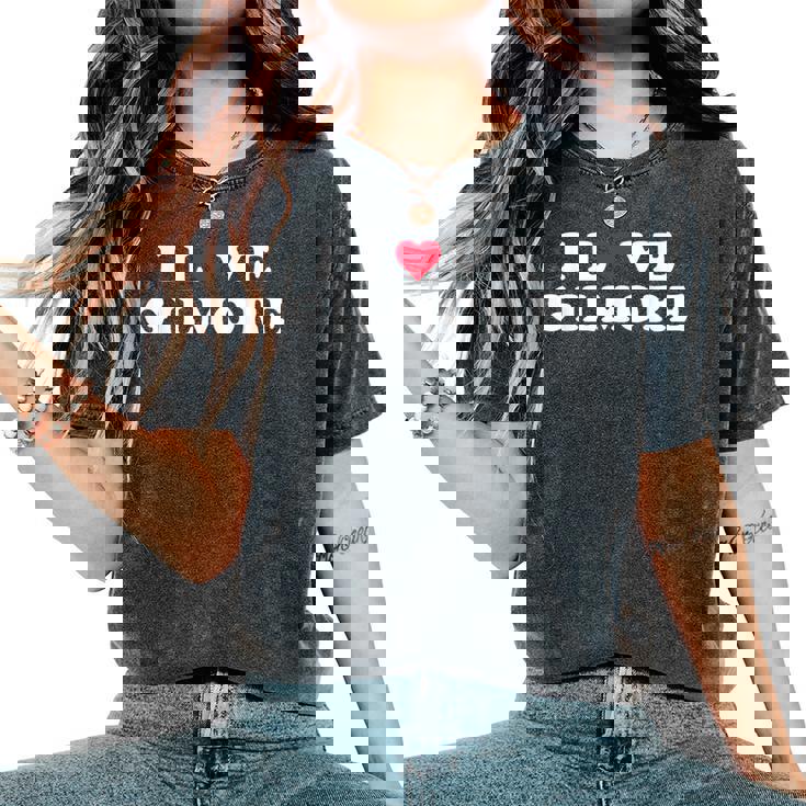 I Love Gilmore Matching Girlfriend & Boyfriend Gilmore Name Women's Oversized Comfort Colors T-Shirt I Love Gilmore Matching Girlfriend & Boyfriend Gilmore Name Women's Oversized Comfort Colors T-Shirt