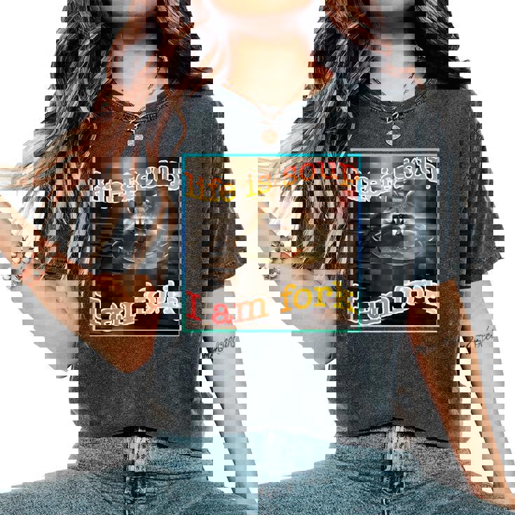 Raccoon Meme Comfort Tee for Women | Ironic & Oversized Fit Raccoon Meme Comfort Tee for Women | Ironic & Oversized Fit