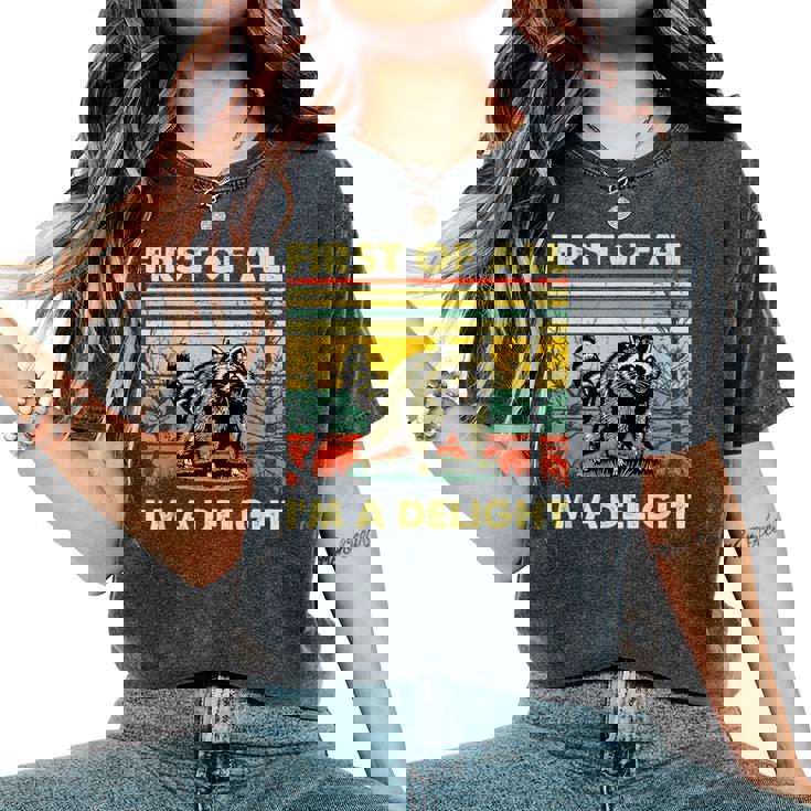 Retro Funny Raccoon Women's Oversized T-Shirt | Comfort & Attitude Retro Funny Raccoon Women's Oversized T-Shirt | Comfort & Attitude