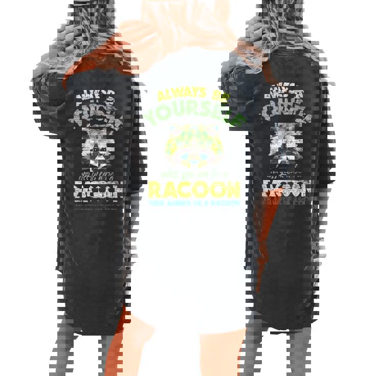 Raccoon Graphic Women's Oversized T-Shirt | Fun Casual Back Print