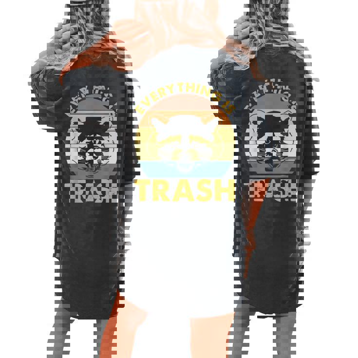 Vintage Raccoon Lovers Oversized Women's Tee - Back Print