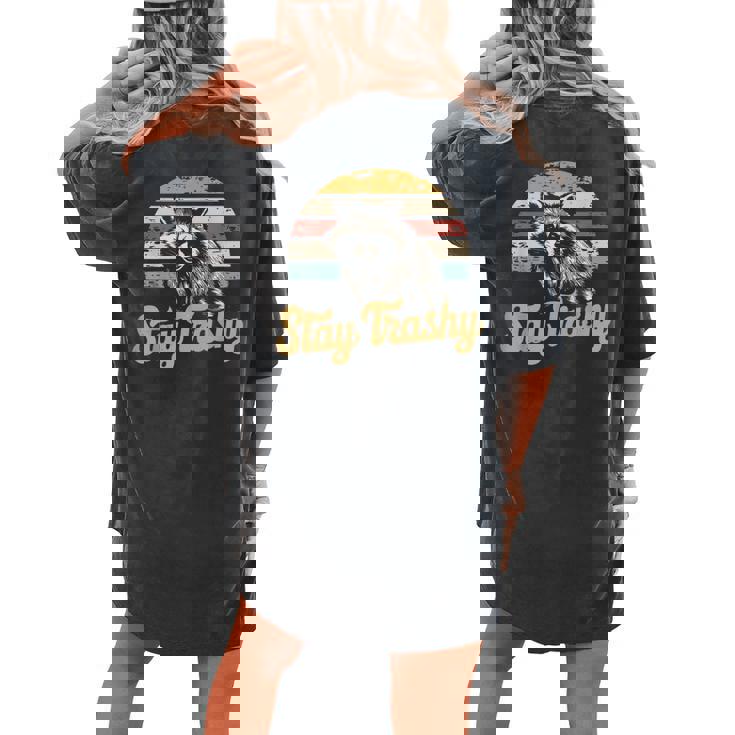 Stay Trashy Women's Oversized Tee - Raccoon & Opossum Meme Vibe Stay Trashy Women's Oversized Tee - Raccoon & Opossum Meme Vibe