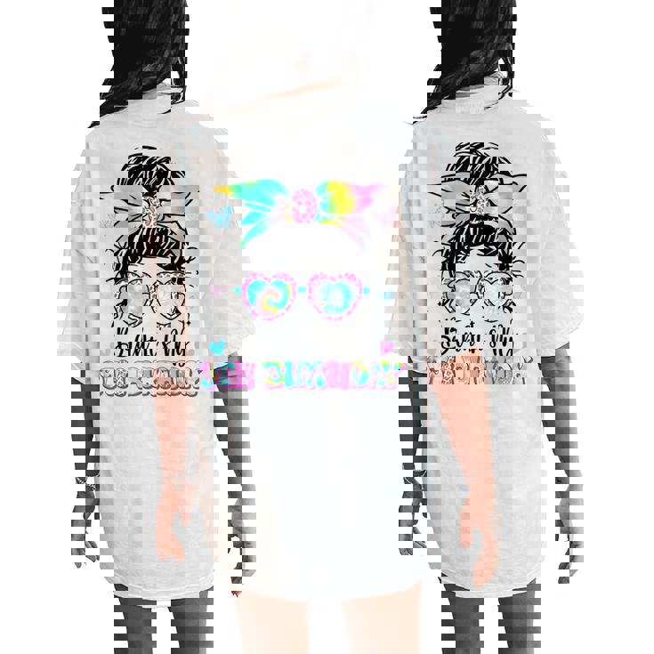 Bruh It's My 9Th Birthday 9 Year Old Birthday For Girl Women's Oversized Comfort T-Shirt Back Print