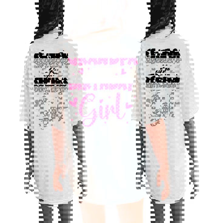 Grandpa Of The Birthday Girl Family Party Decorations Women's Oversized Comfort T-Shirt Back Print