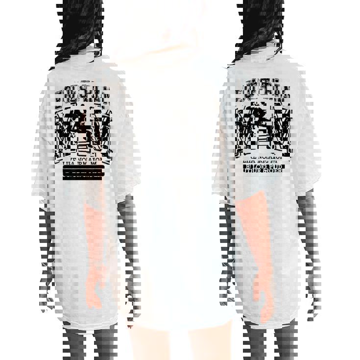 Loud Proud Equestrian Mom Horse Show Mama Cute Women's Oversized Comfort T-Shirt Back Print