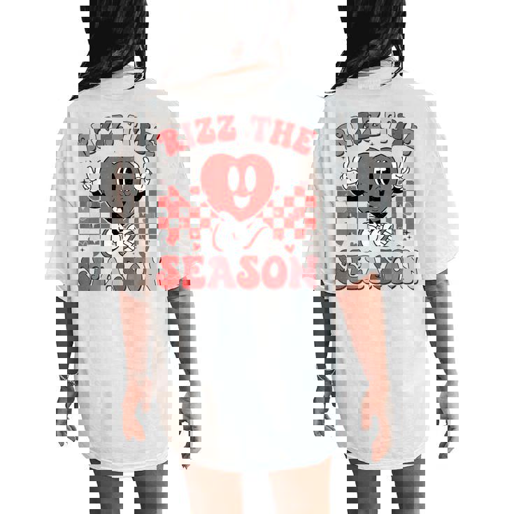 Rizz The Season Valentine Groovy Valentine Rizzler Women's Oversized Comfort T-Shirt Back Print