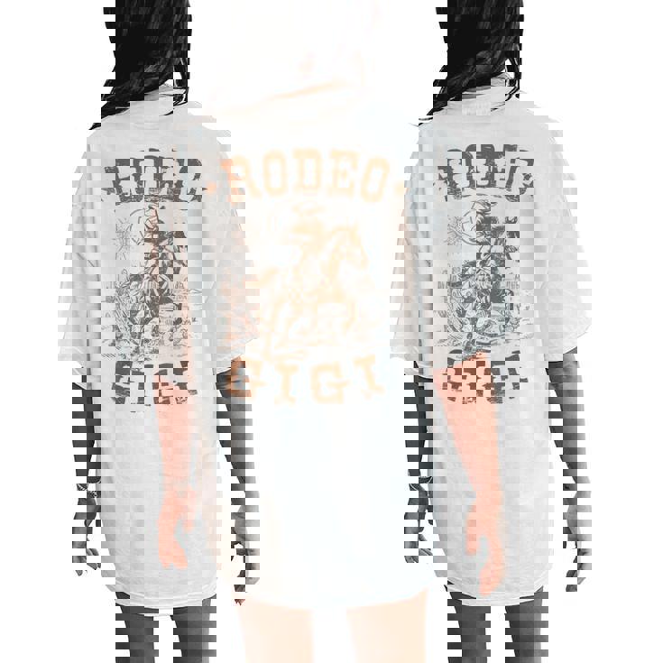 Rodeo Gigi Western Cowboy Family Matching Mother's Day Women's Oversized Comfort T-Shirt Back Print