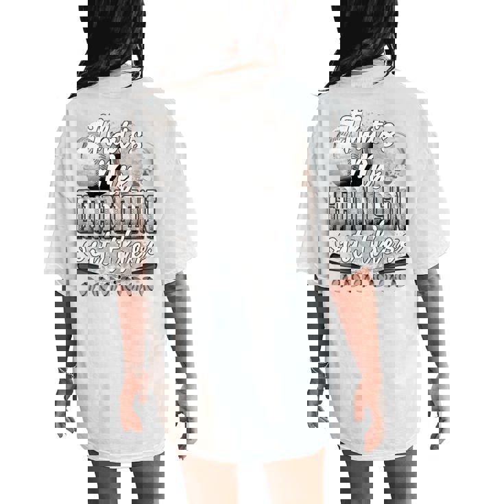 That's My Grandson Out There Baseball Grandma Women's Oversized Comfort T-Shirt Back Print