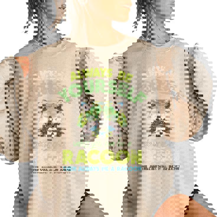 Raccoon Graphic Women's Oversized Sweatshirt - Cozy Statement