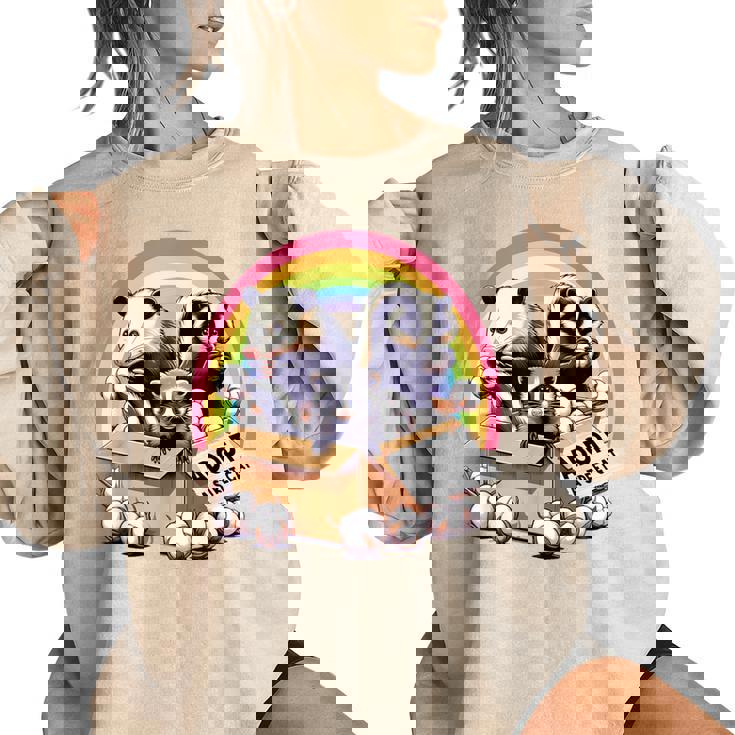 Vintage Women's Sweatshirt - Adopt a Street Cat Opossum Raccoon Skunk