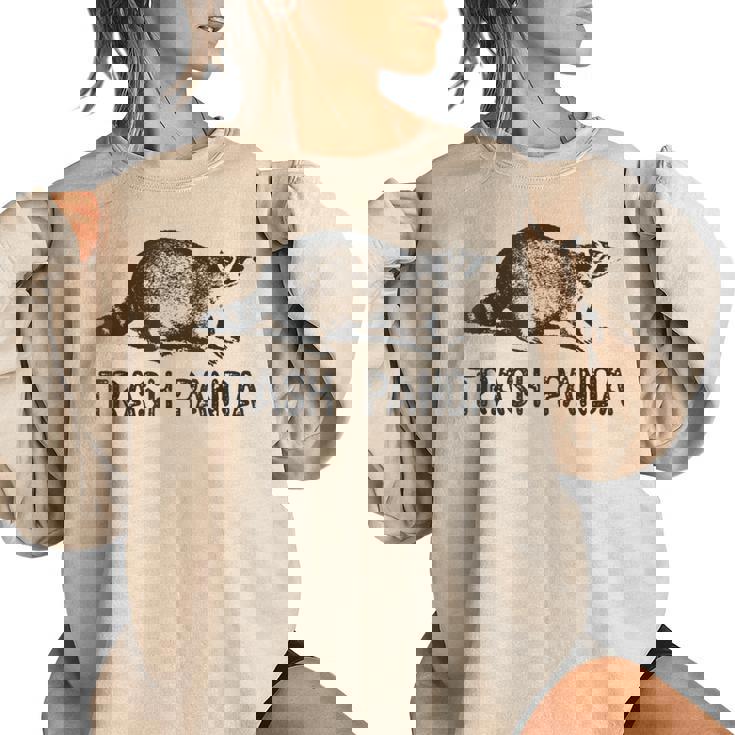 Raccoon & Trash Panda Grey T-Shirt - Women's Oversized Sweatshirt