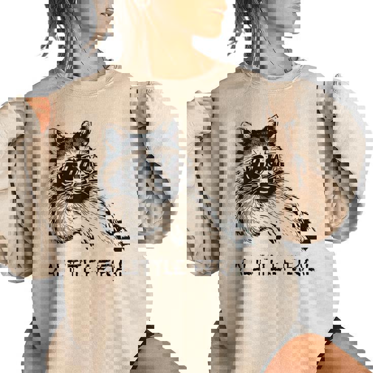 Trash Panda Raccoon Oversized Women's Sweatshirt | Moonlit Wild