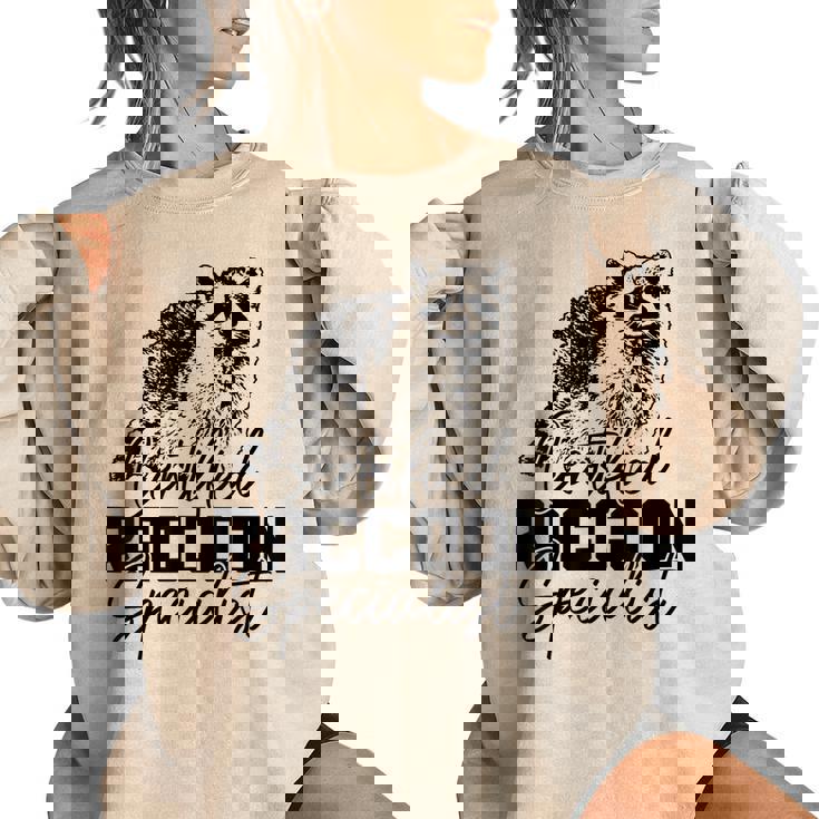 Vintage Raccoon Sweatshirt - Oversized Women's Cozy Style